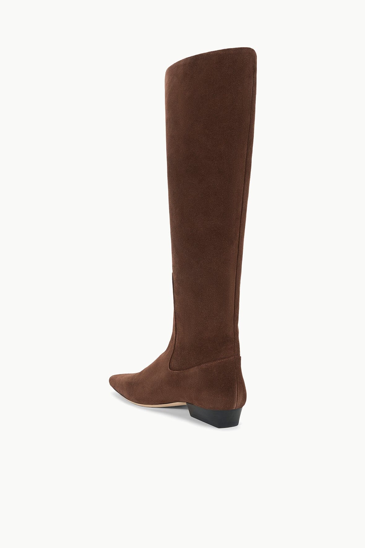 STAUD | Wally Flat Boot Mahogany Suede