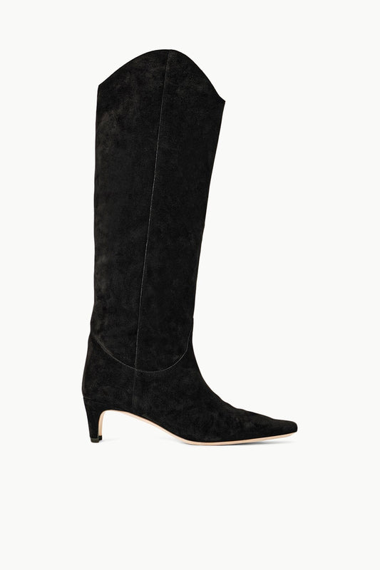 STAUD | Western Wally Boot Black Suede