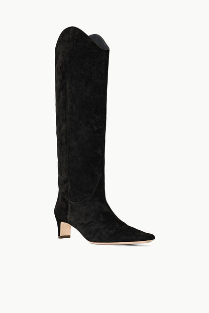 STAUD | Western Wally Boot Black Suede