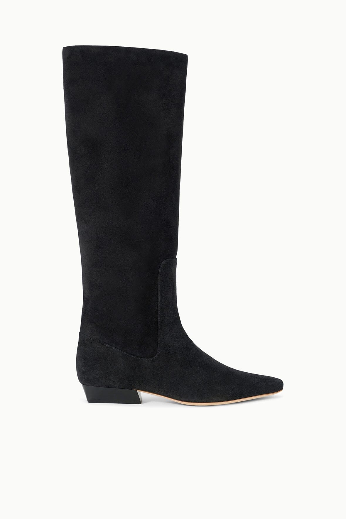 STAUD | Wally Flat Boot Black Suede