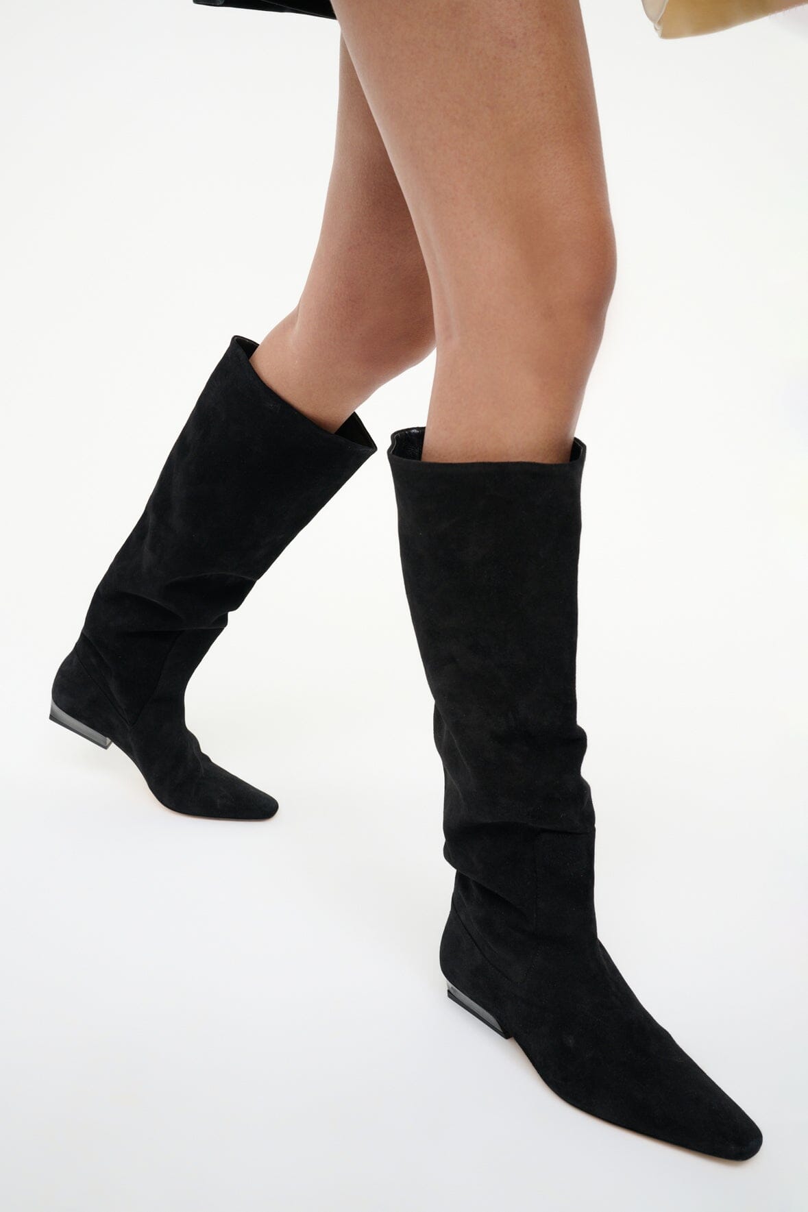 STAUD | Wally Flat Boot Black Suede