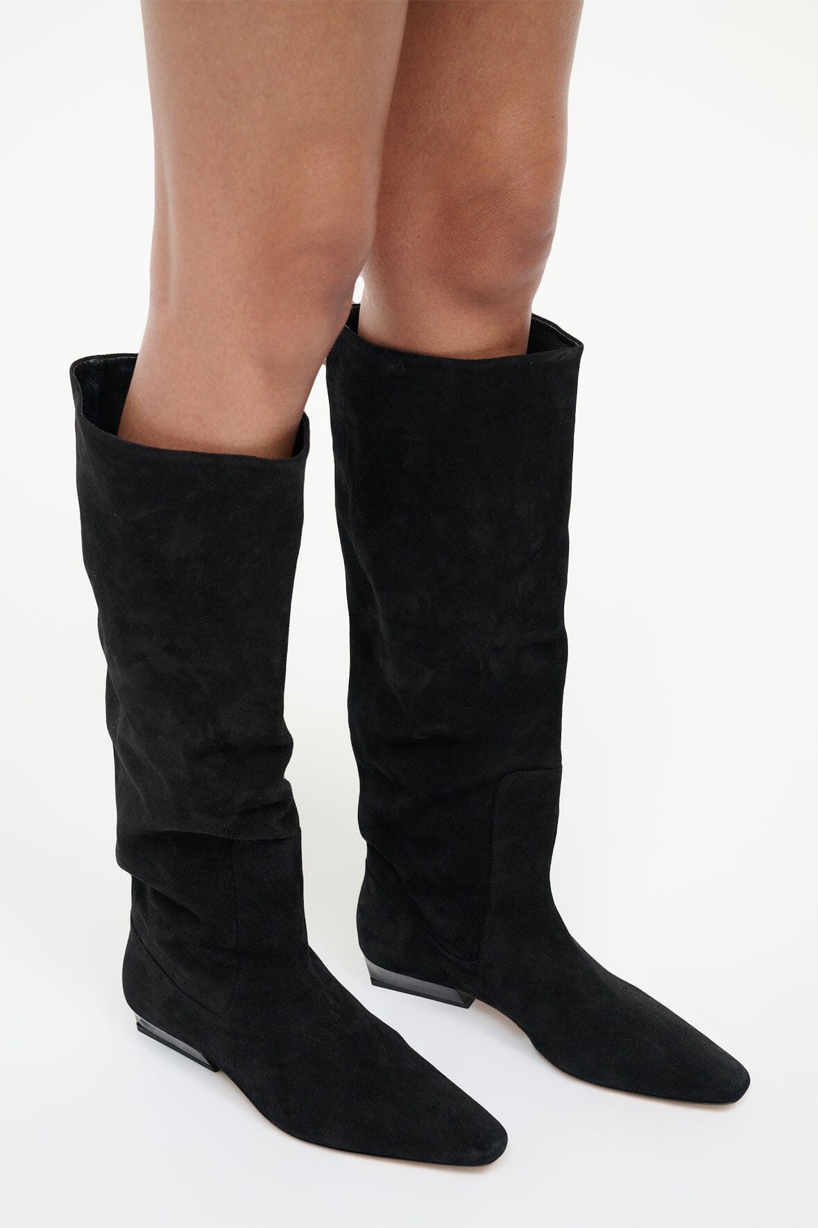 STAUD | Wally Flat Boot Black Suede
