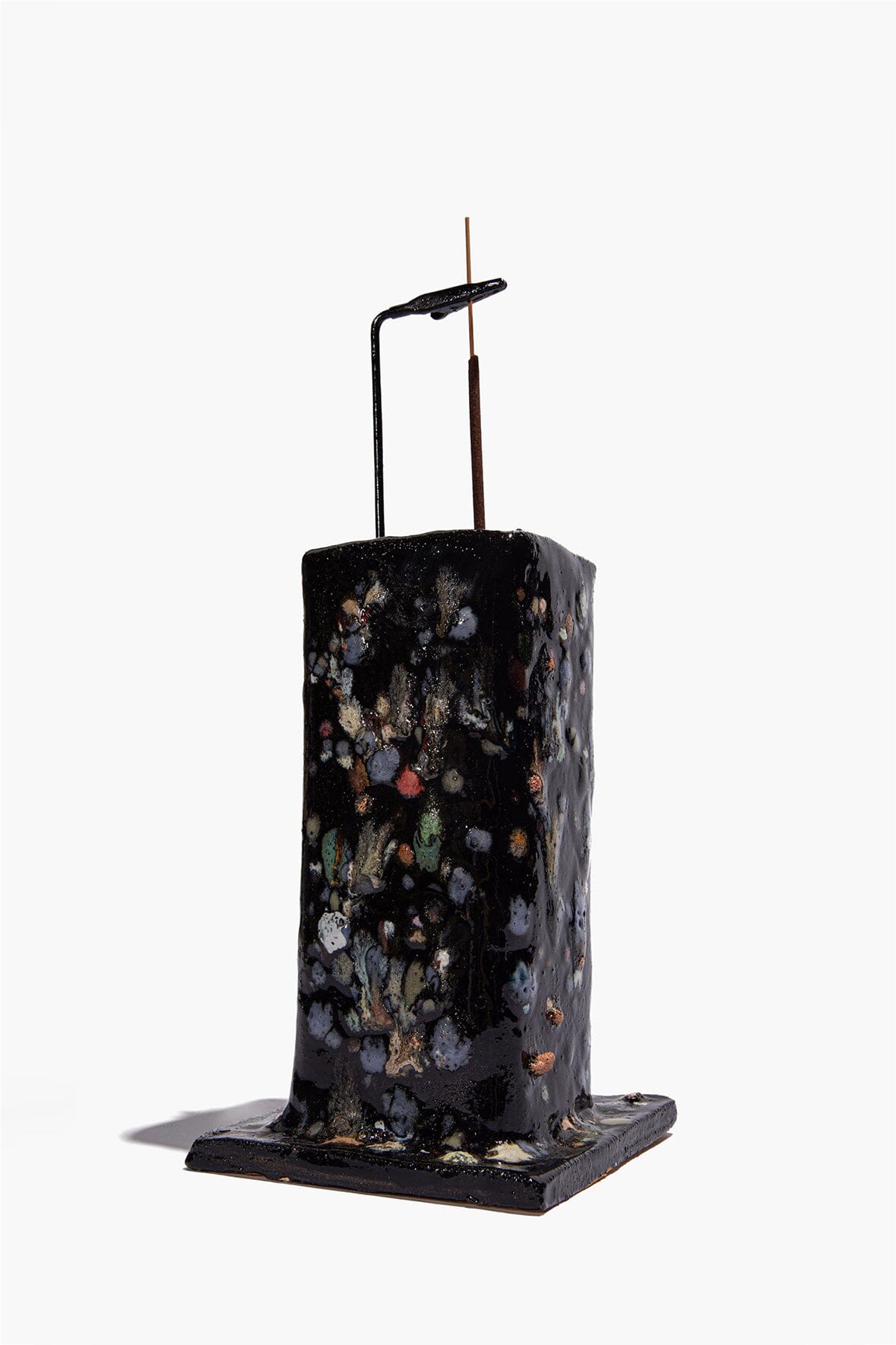 STAUD | Ceramic Tower Incense Holder Midnight Confetti Glaze