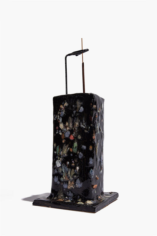 STAUD | Ceramic Tower Incense Holder Midnight Confetti Glaze