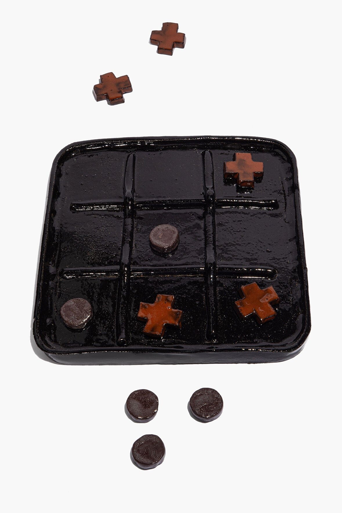 STAUD | Ceramic Tic Tac Toe Burnt Orange Glaze
