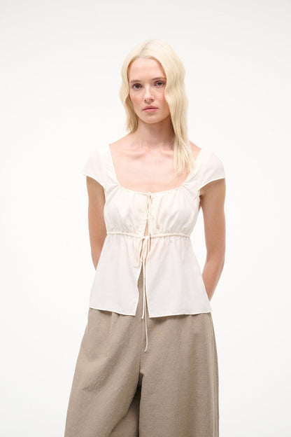 STAUD | Pomona Top Ivory