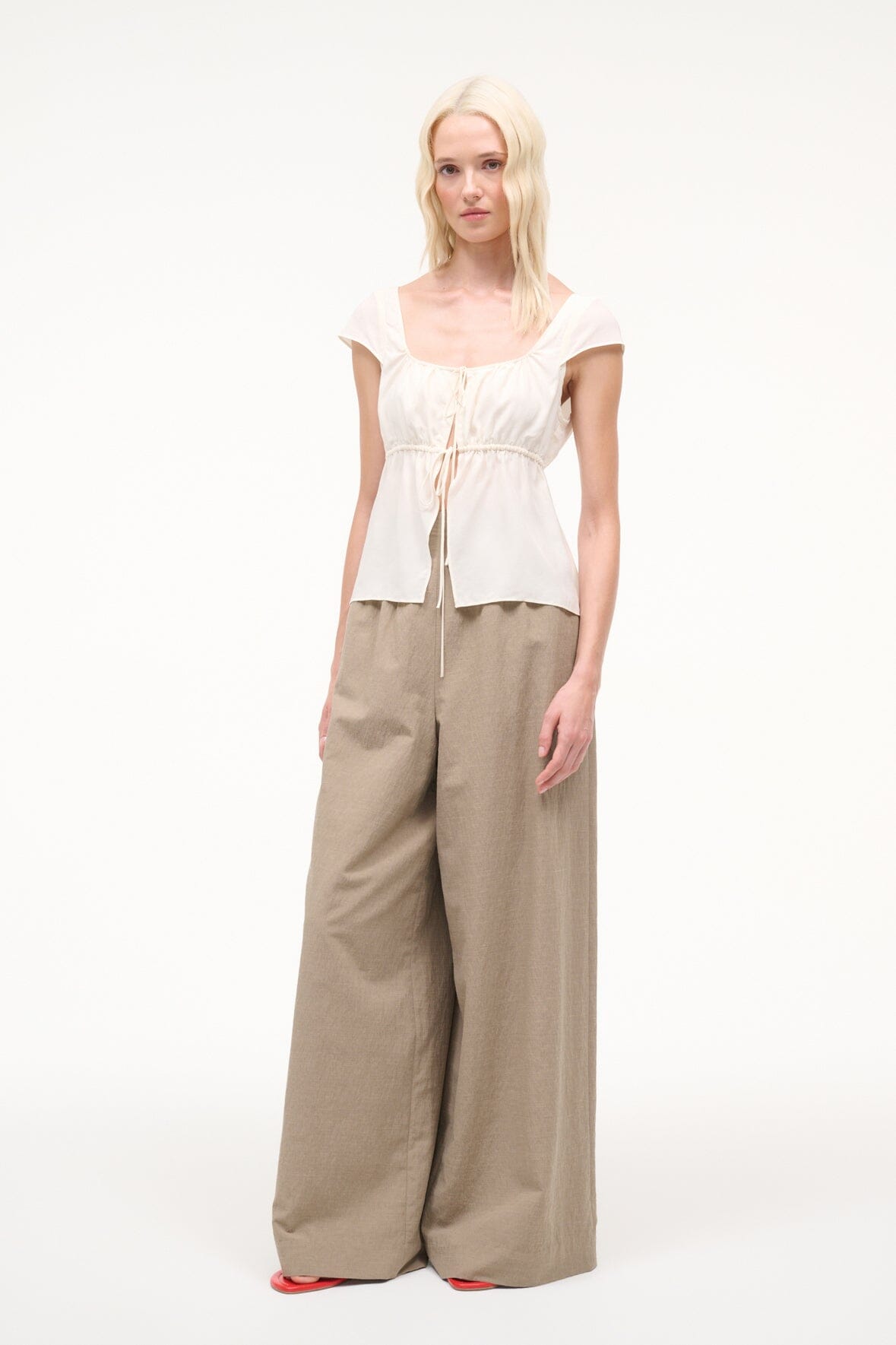 STAUD | Pomona Top Ivory
