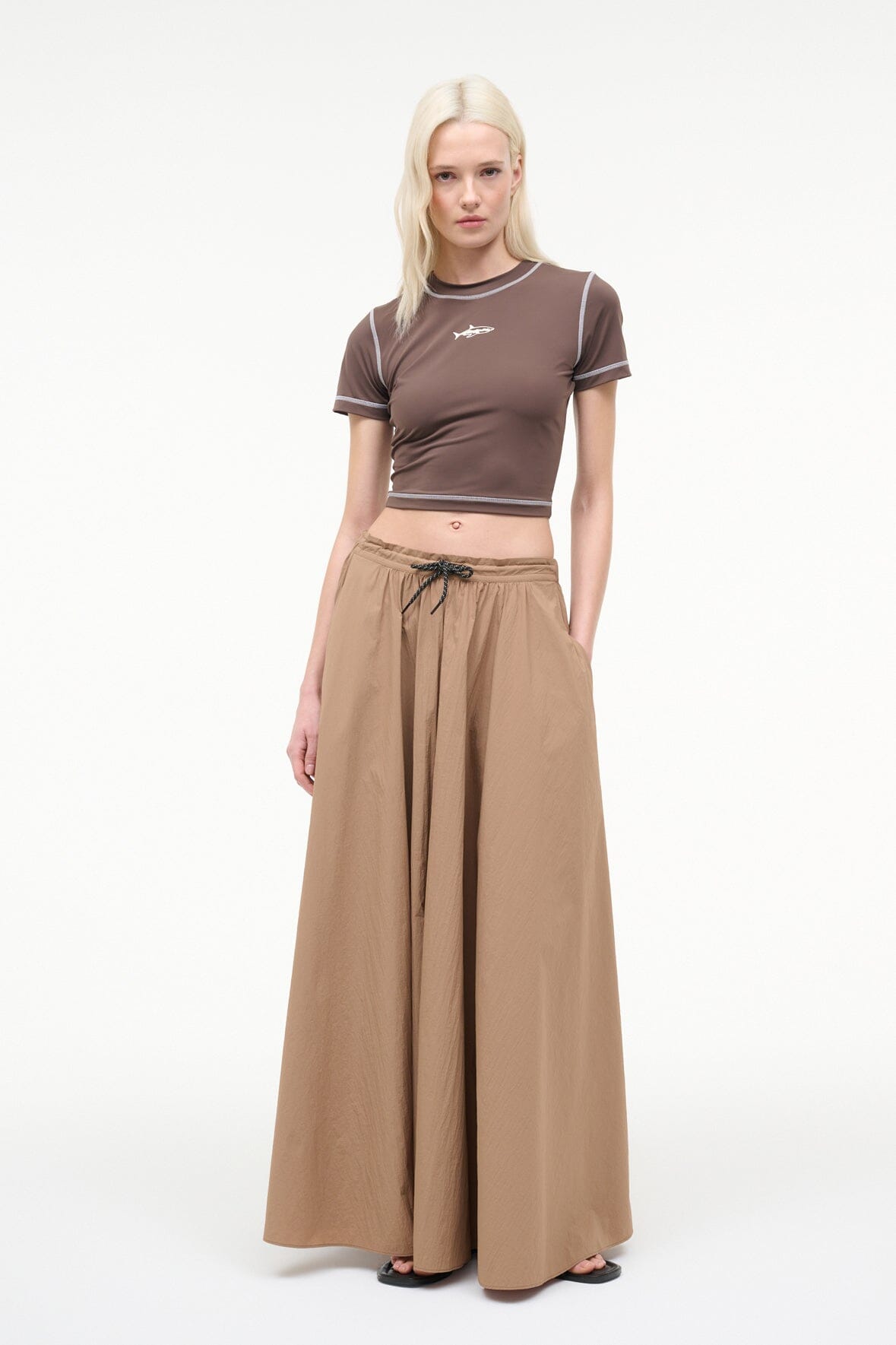 STAUD | Eden Maxi Skirt Desert