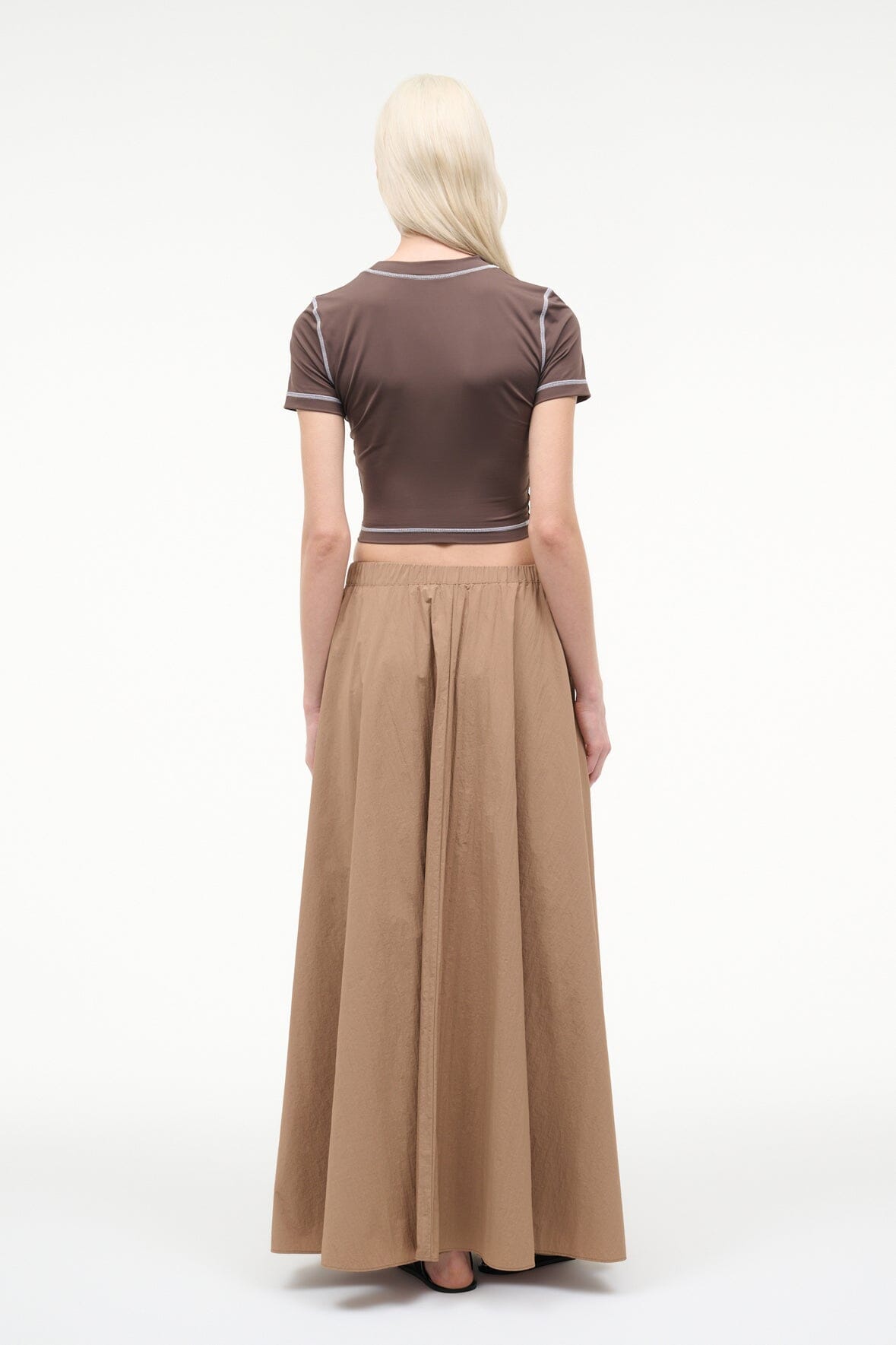 STAUD | Eden Maxi Skirt Desert