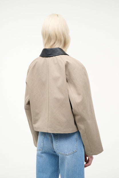 STAUD | Jonah Cropped Jacket Riverstone