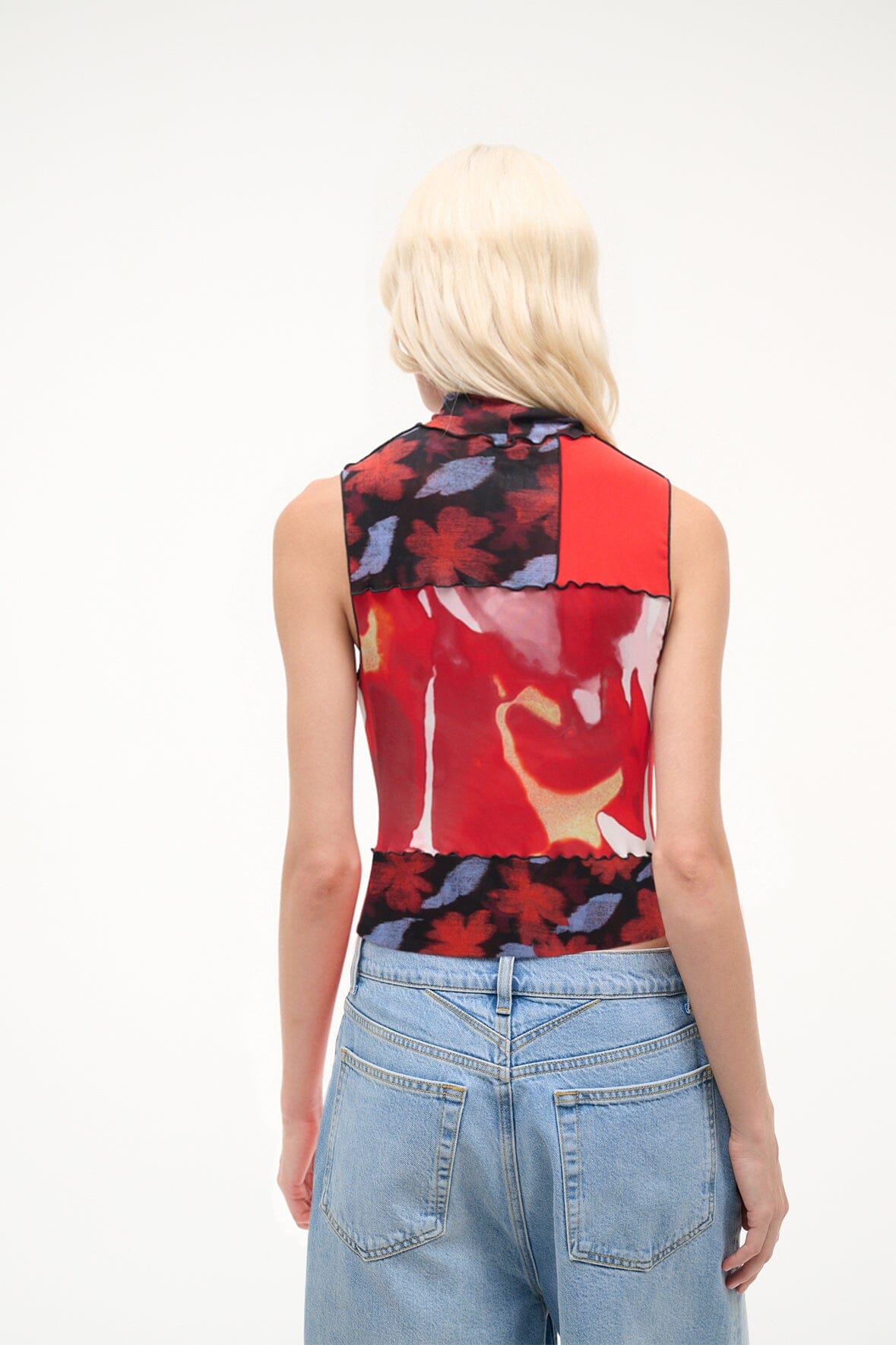 STAUD | Ruby Top Red Zone Multi