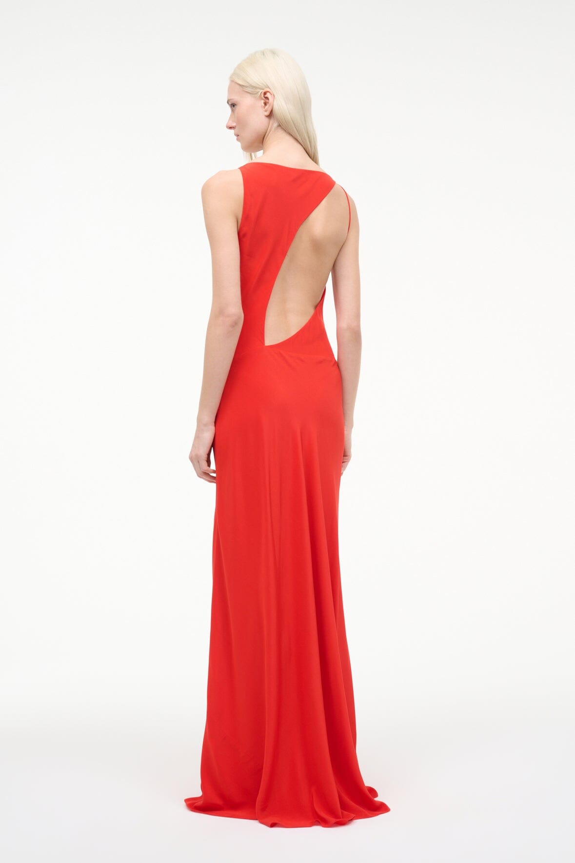 STAUD | Toluca Silk Dress Red Rose