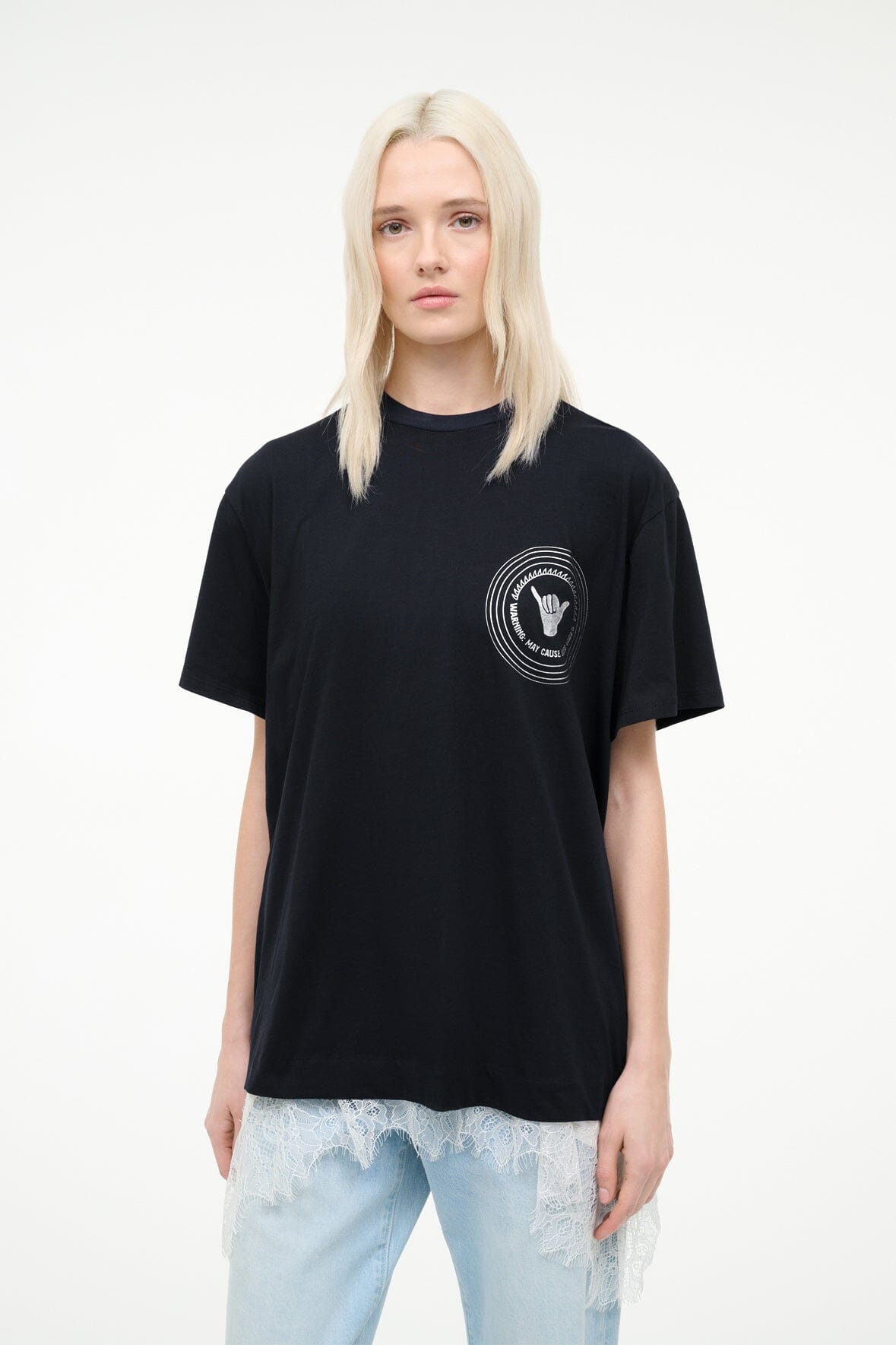 STAUD | Newport Oversized Tee Good Vibes