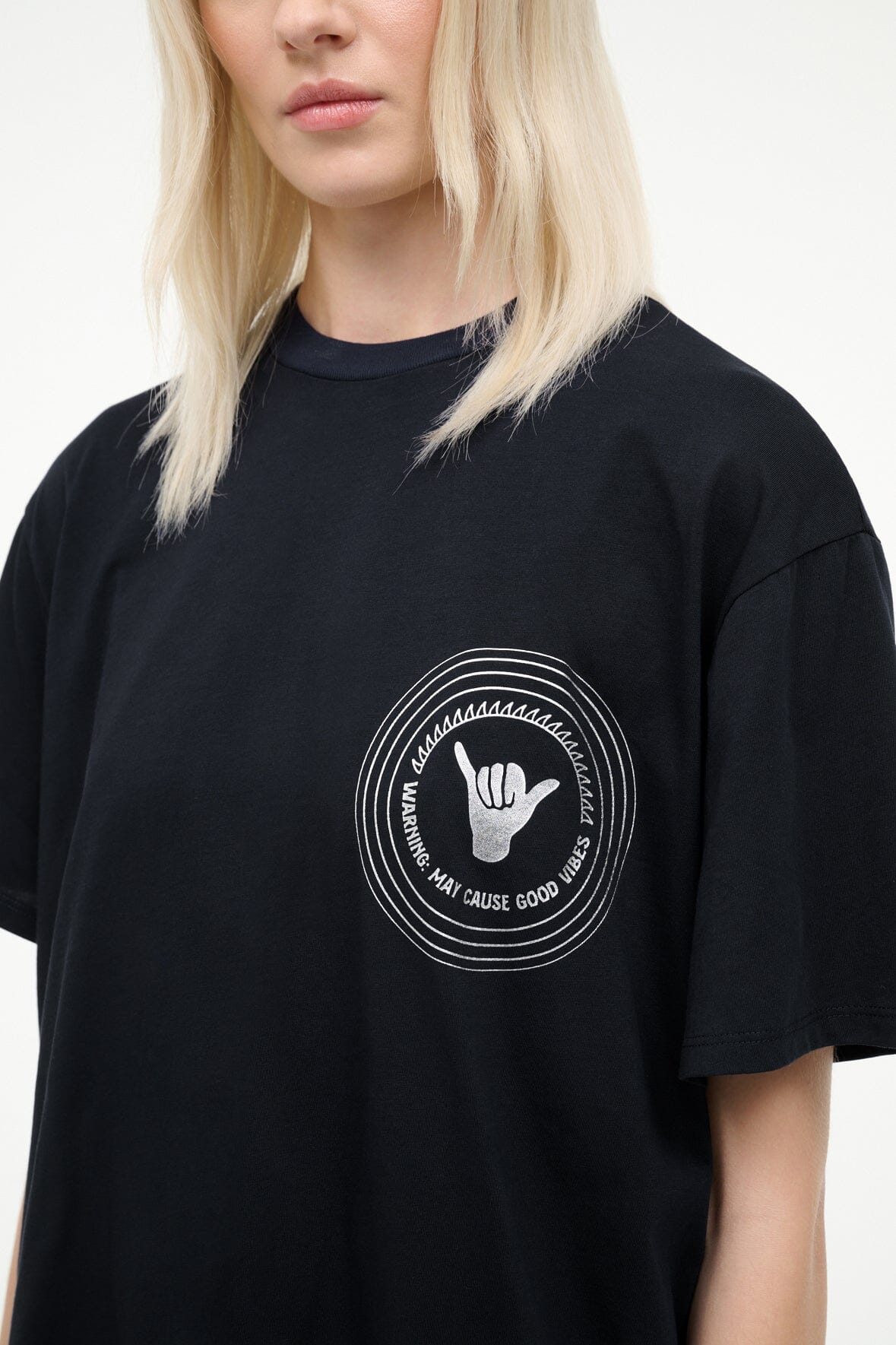 STAUD | Newport Oversized Tee Good Vibes