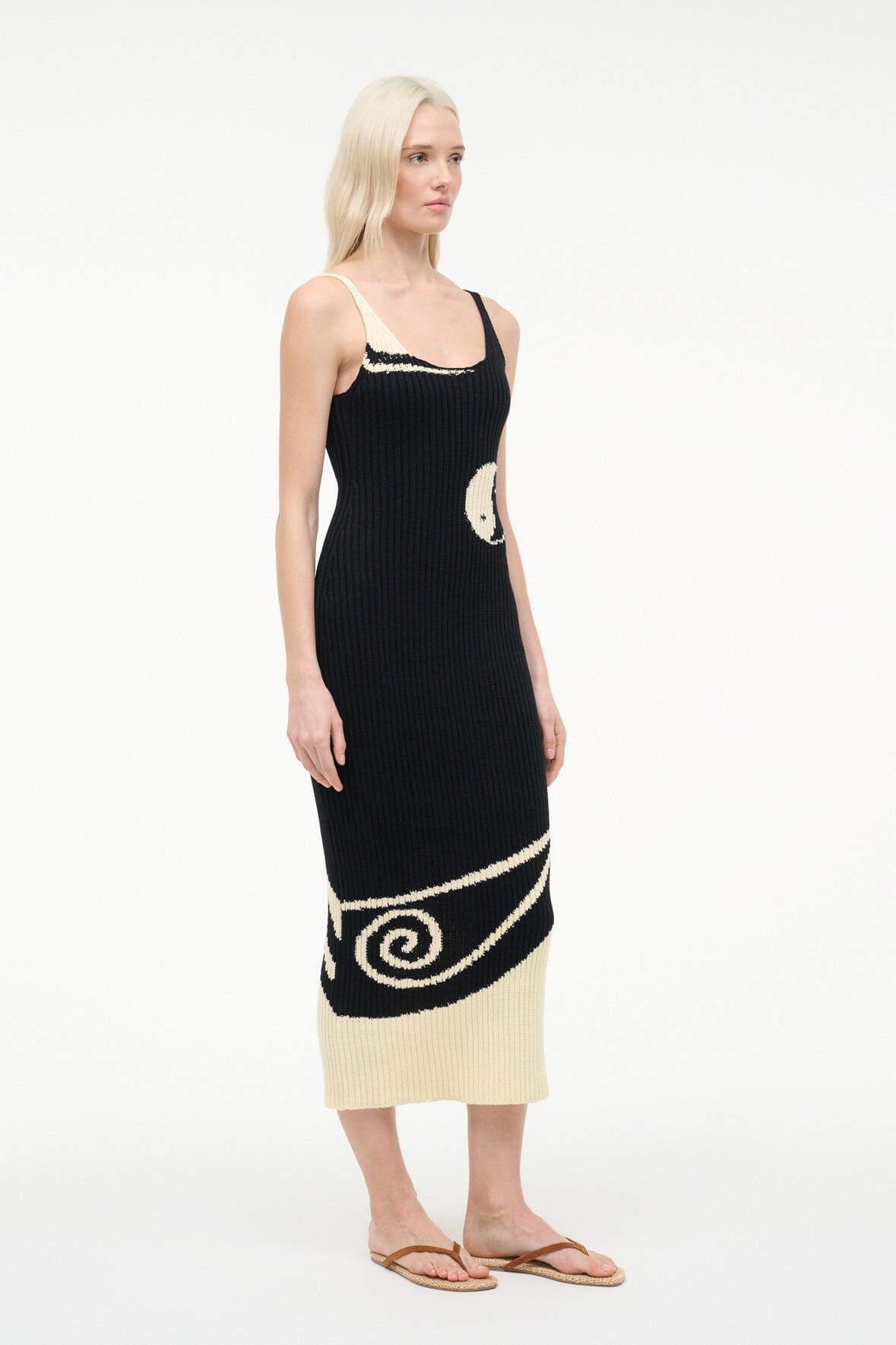STAUD | Leta Dress Black Ivory