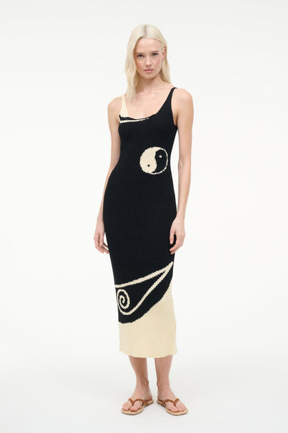 STAUD | Leta Dress Black Ivory