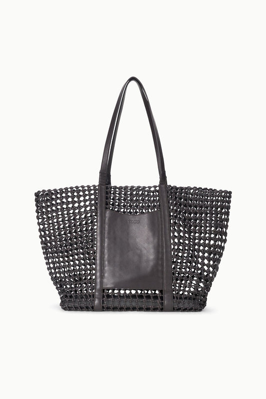 STAUD | Getaway Hand-Knotted Tote Bag Espresso
