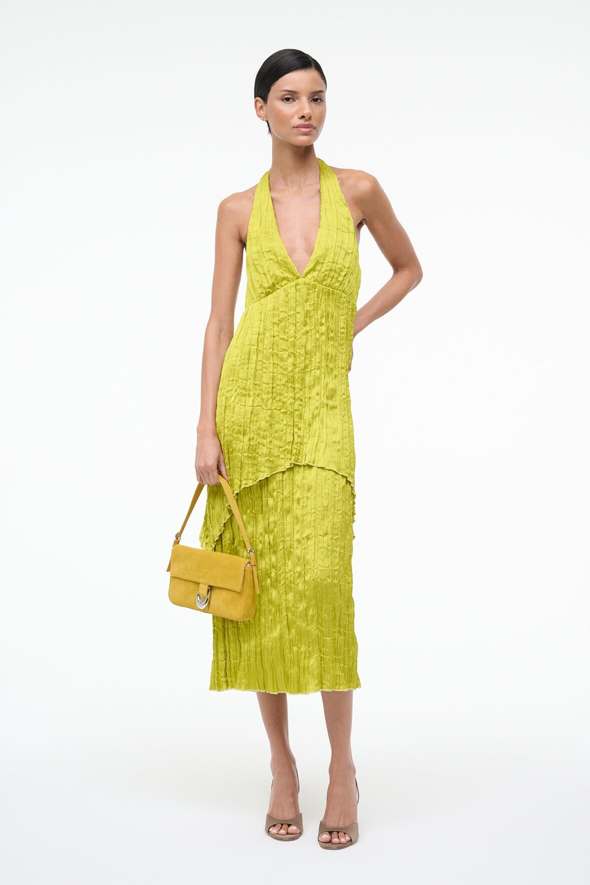 STAUD | Harlow Bag Goldenrod Suede