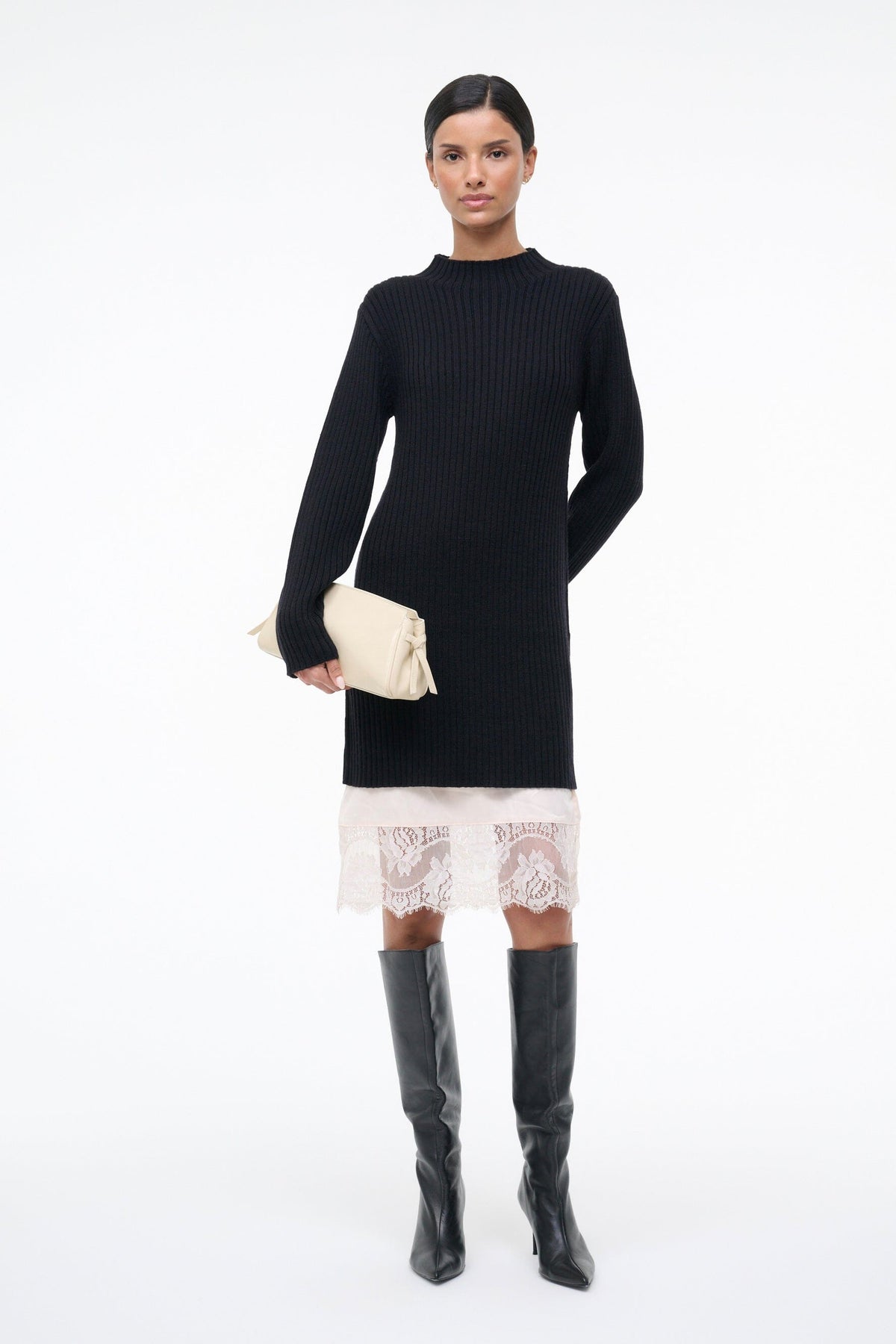 STAUD | Maude Convertible Clutch Cream