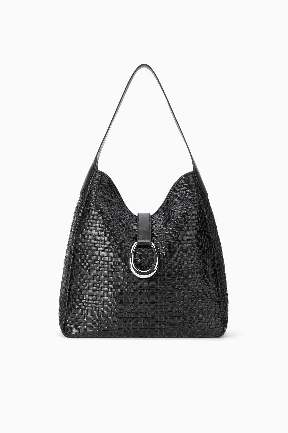 STAUD | Maya Hobo Bag Black Woven