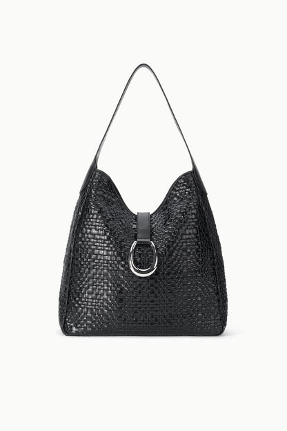 STAUD | Maya Hobo Bag Black Woven