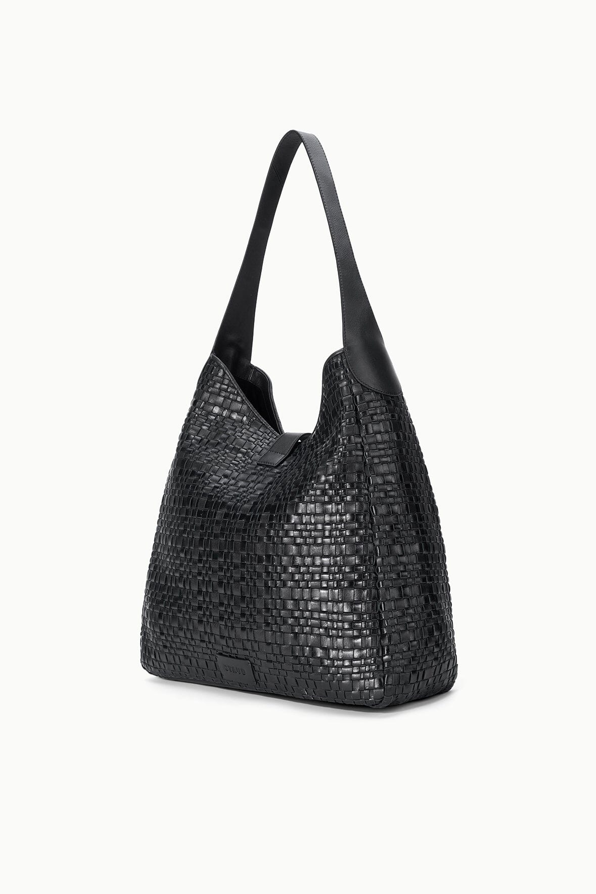 STAUD | Maya Hobo Bag Black Woven