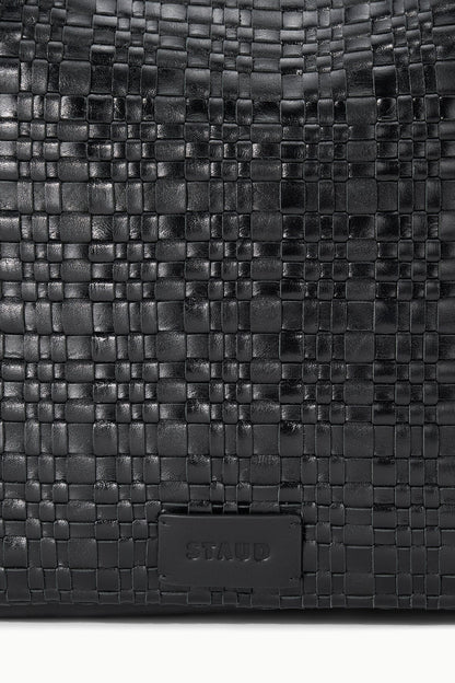 STAUD | Maya Hobo Bag Black Woven