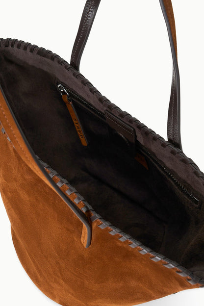STAUD | Caro Bucket Bag Tabac Suede Espresso
