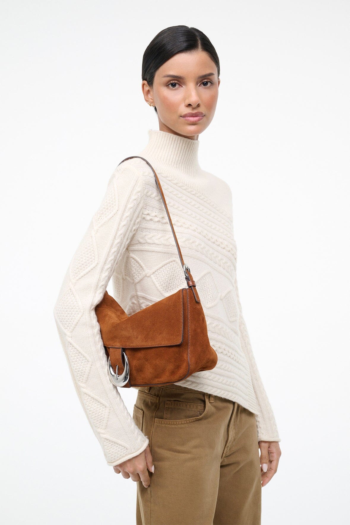 STAUD | Harlow Medium Bag Tabac Suede