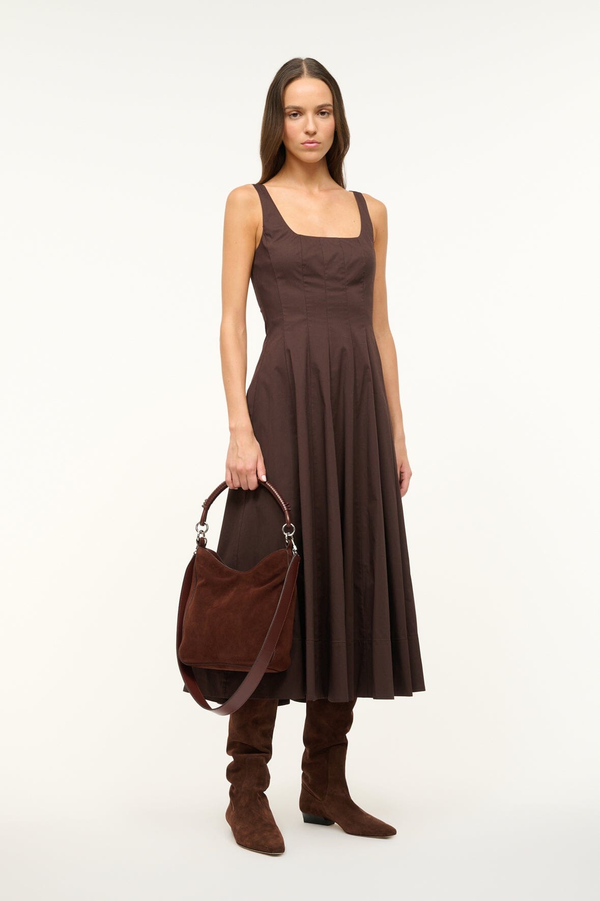 STAUD | Mel Shoulder Bag Mahogany