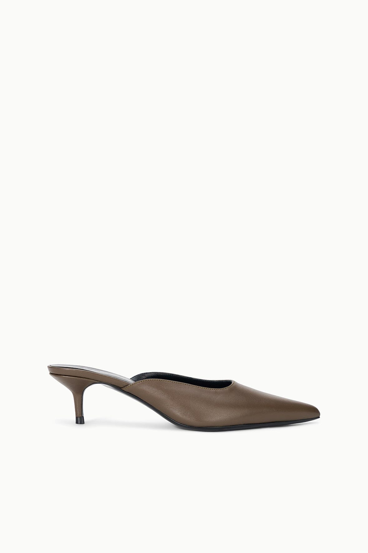 STAUD | Sebastian Kitten Heel Mule Truffle