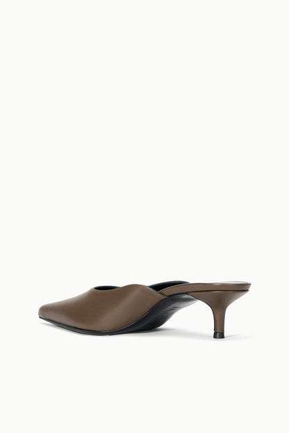 STAUD | Sebastian Kitten Heel Mule Truffle