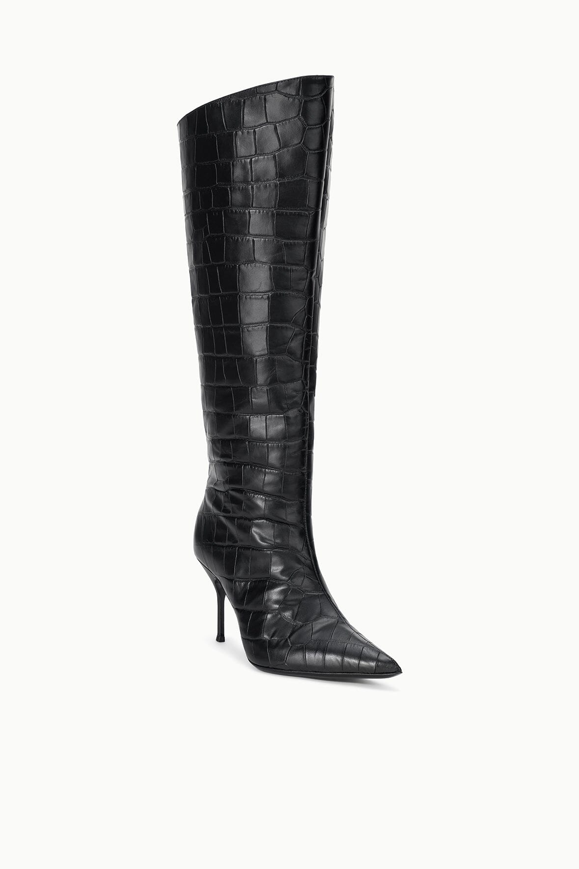 STAUD | Sebastian High Heel Boot Black Croco