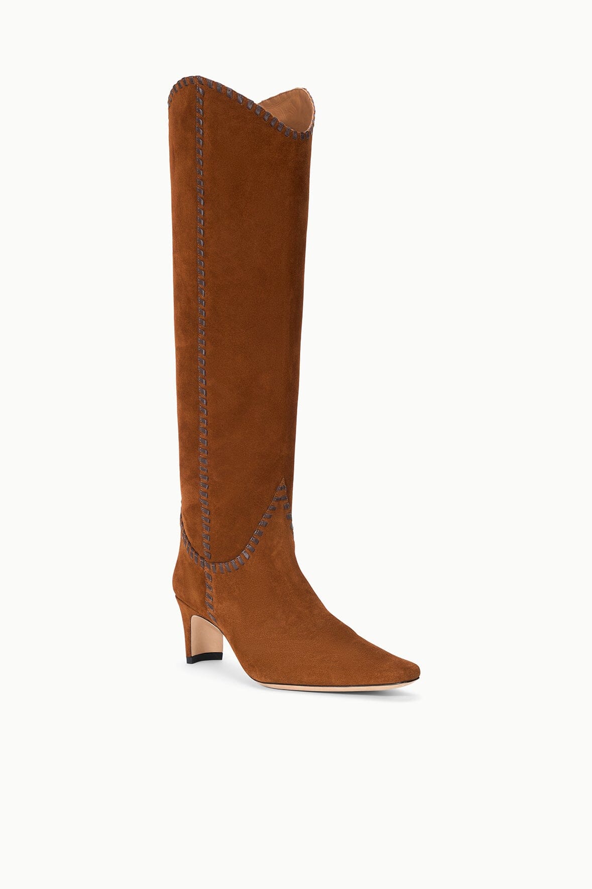 STAUD | Western Wally Boot Tabac Suede Espresso