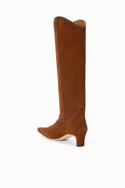 STAUD | Western Wally Boot Tabac Suede Espresso