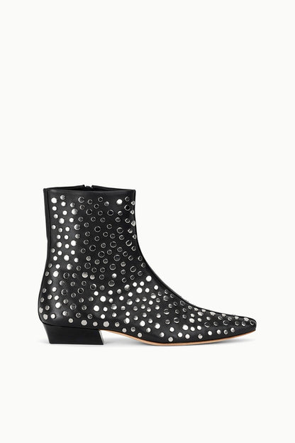 STAUD | Wally Flat Ankle Boot Rivets