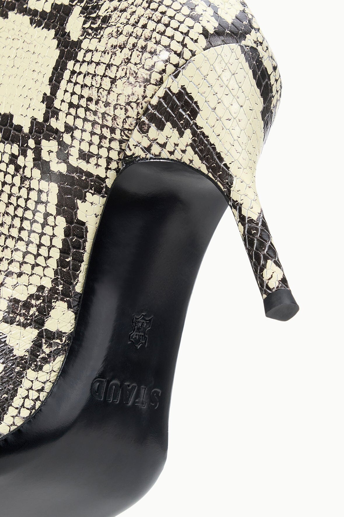 STAUD | Sebastian High Heel Boot White Snake