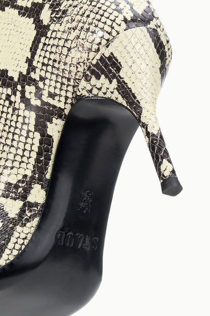 STAUD | Sebastian High Heel Boot White Snake