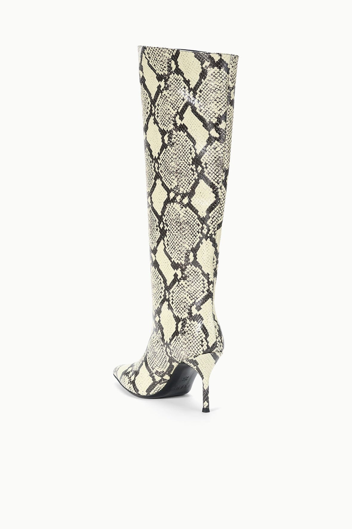 STAUD | Sebastian High Heel Boot White Snake