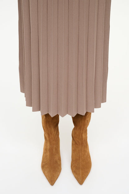 STAUD | Sebastian Kitten Heel Boot Tan