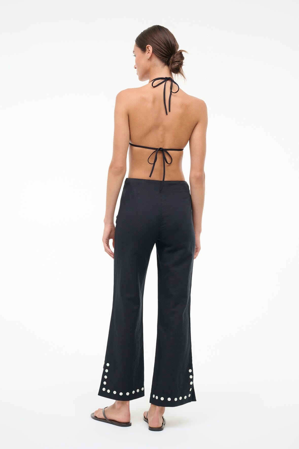 STAUD | Piha Linen Pant Black