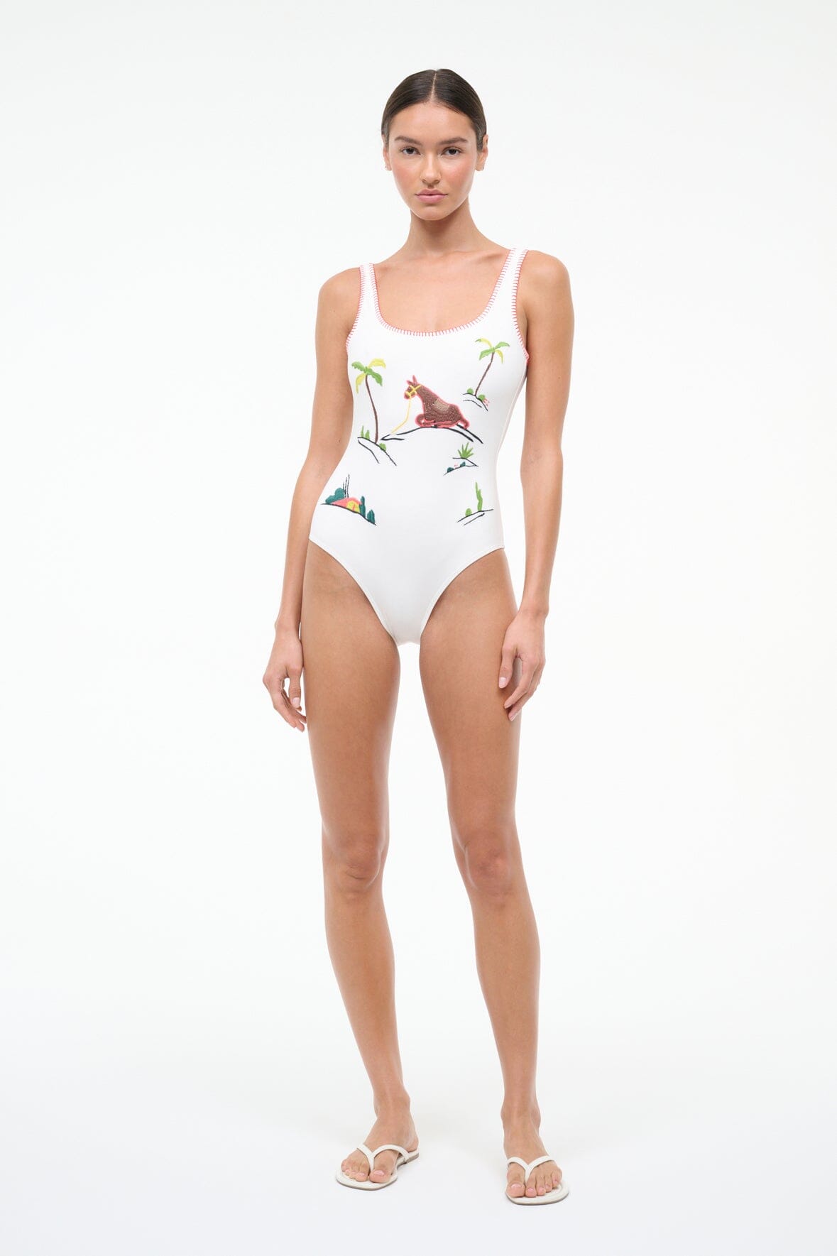 STAUD | Lea One Piece Riviera Ivory