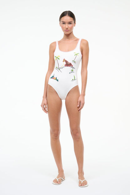 STAUD | Lea One Piece Riviera Ivory