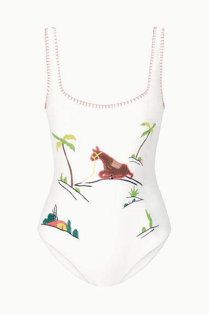 STAUD | Lea One Piece Riviera Ivory