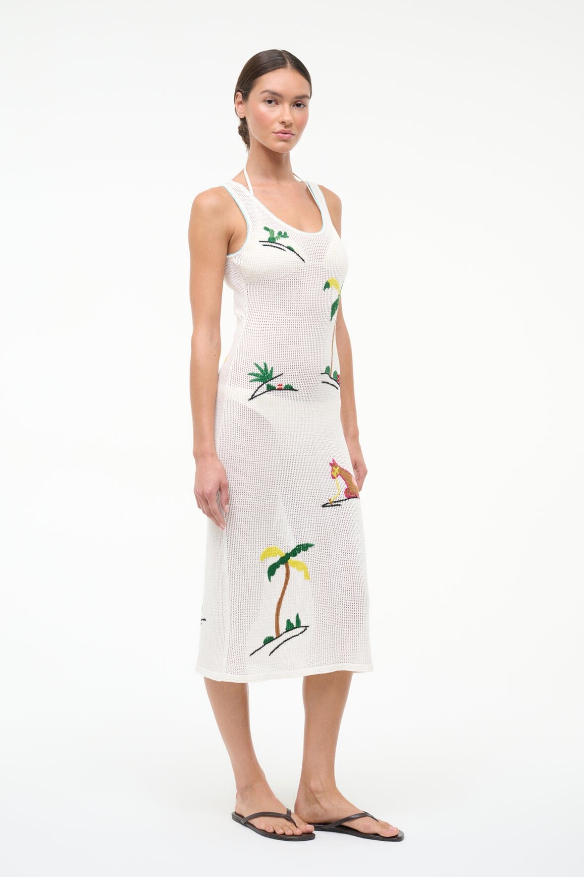 STAUD | Luma Dress Riviera Ivory