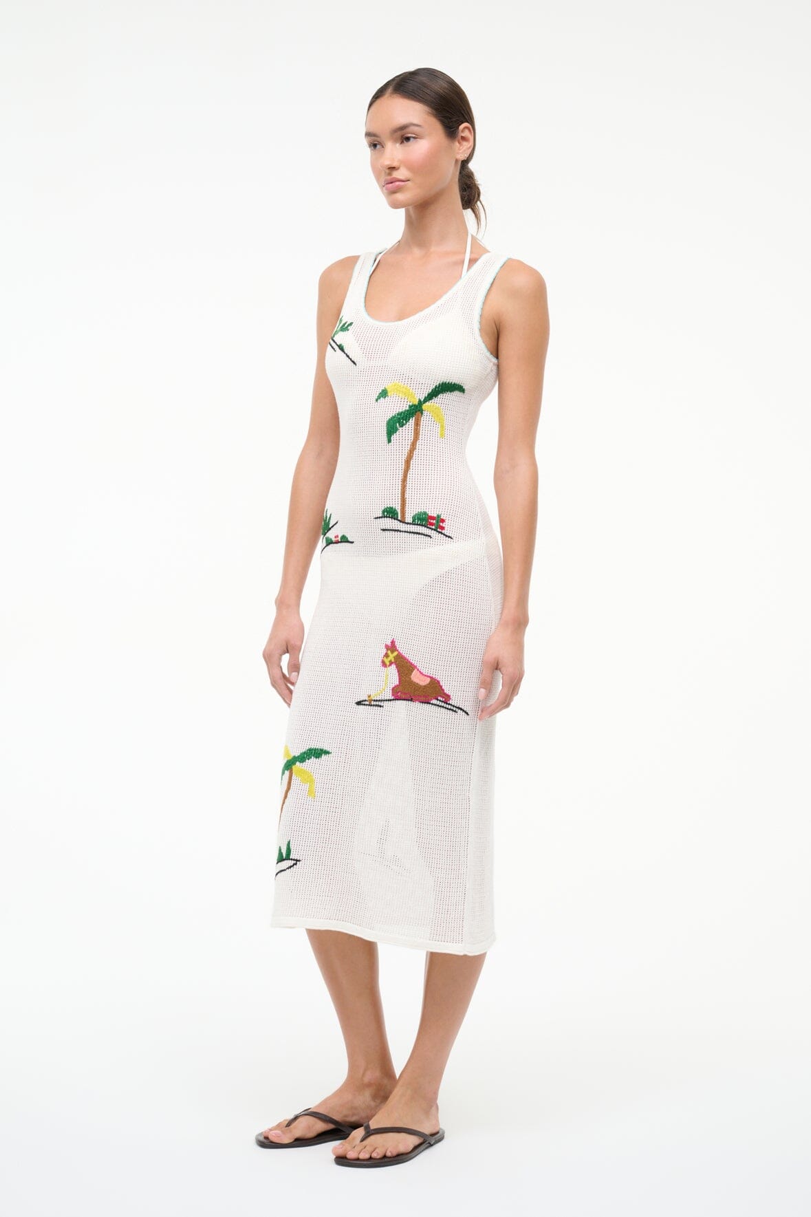 STAUD | Luma Dress Riviera Ivory
