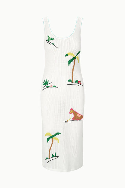 STAUD | Luma Dress Riviera Ivory