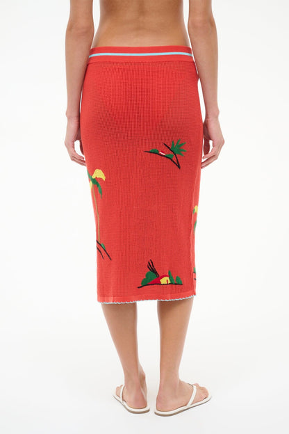 STAUD | Levante Skirt Riviera Flame