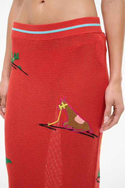 STAUD | Levante Skirt Riviera Flame