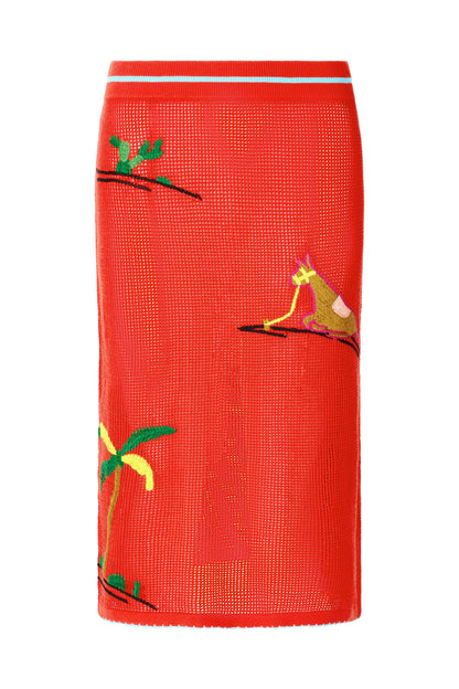 STAUD | Levante Skirt Riviera Flame